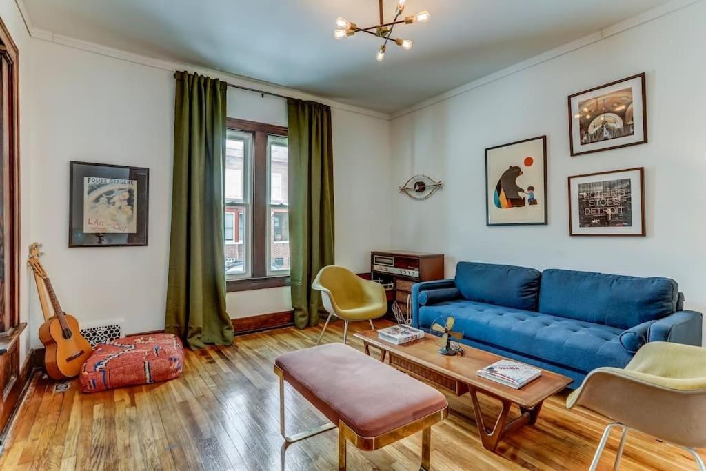 底特律Luxe Mid-Century Styled Historic Townhouse #1别墅 外观 照片